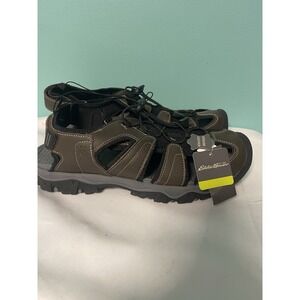 Eddie Bauer Meridian Brown Fisherman Water Sandals  Men Size 13 Closed Toe S-635